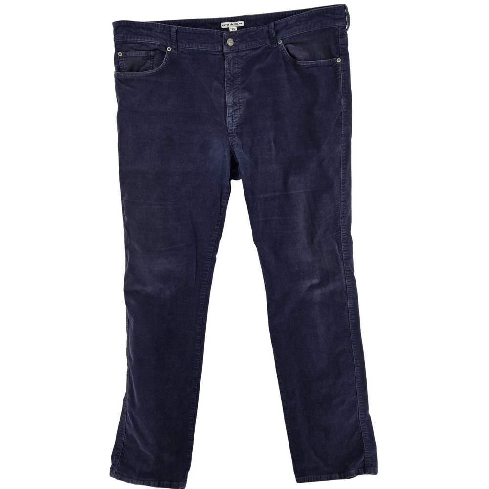 Peter Millar Corduroy Pants Mens 40 Blue Stretch Five Pocket Classic Casual